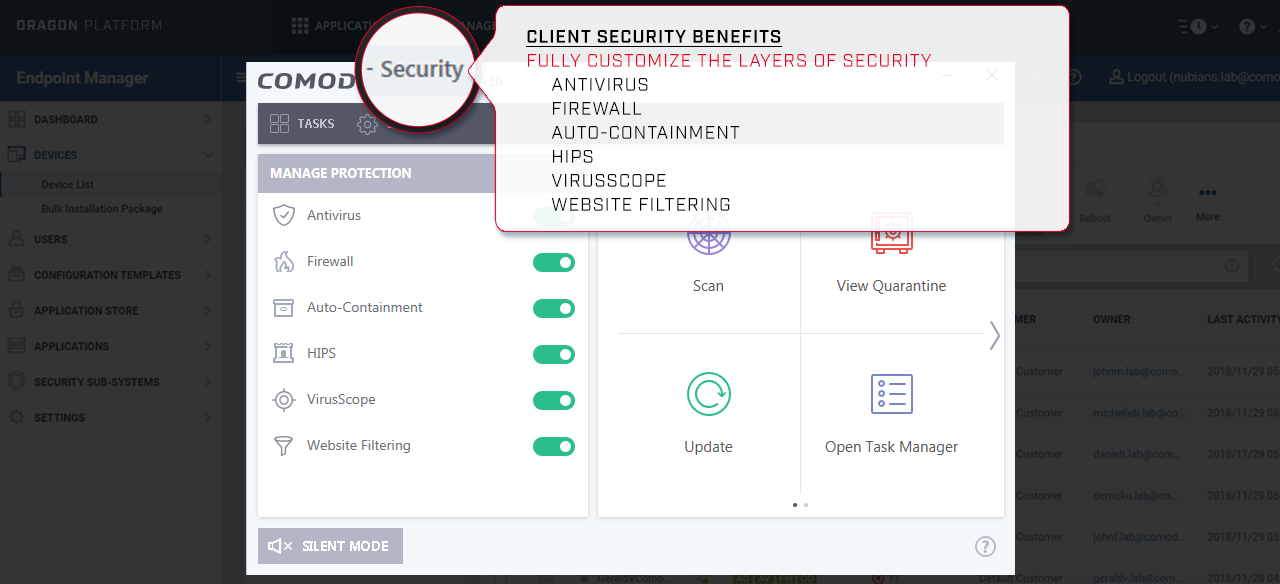 Comodo AEP Client Security Benefits